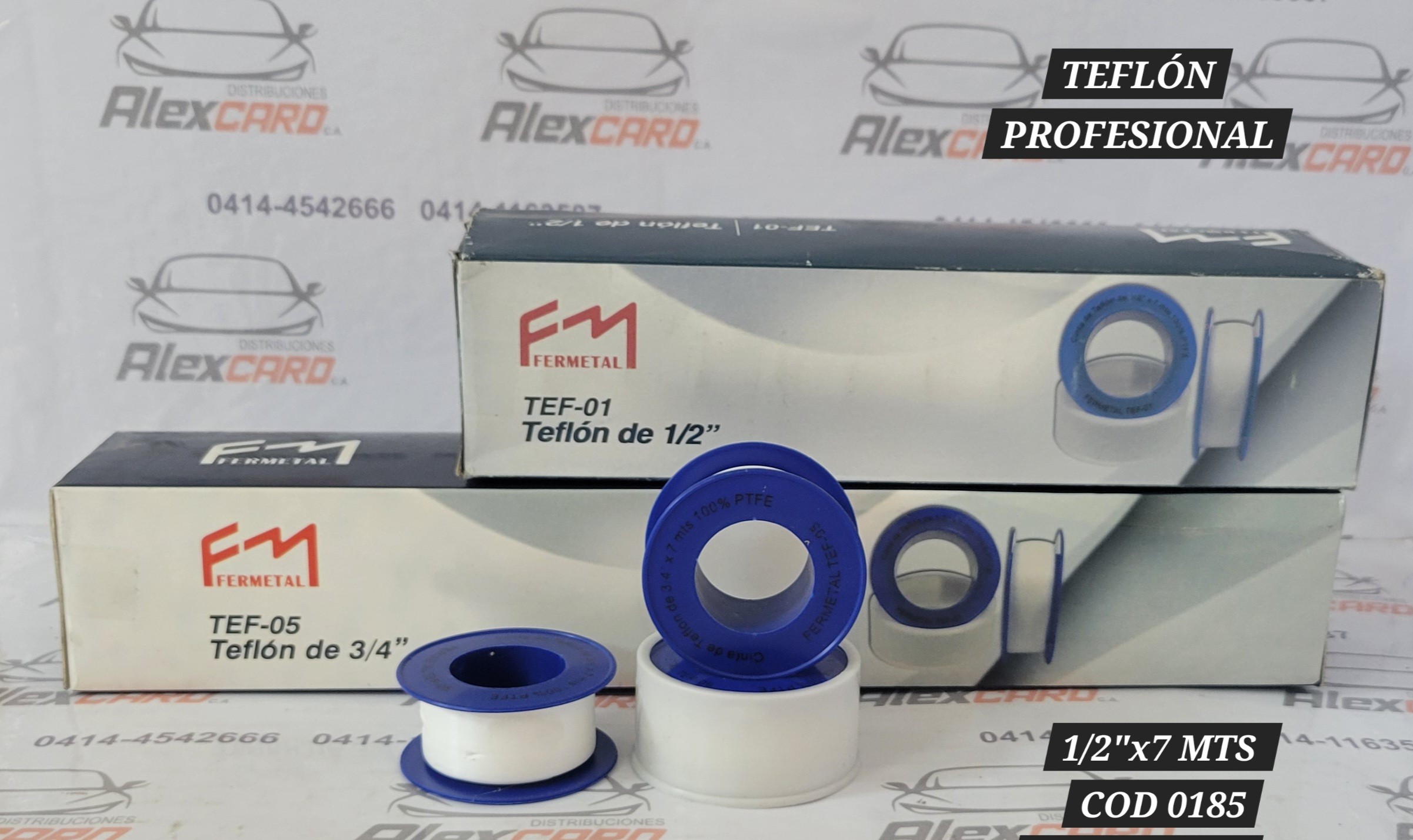TEFLON PROFESIONAL DE 1/2 " X 7 MTS