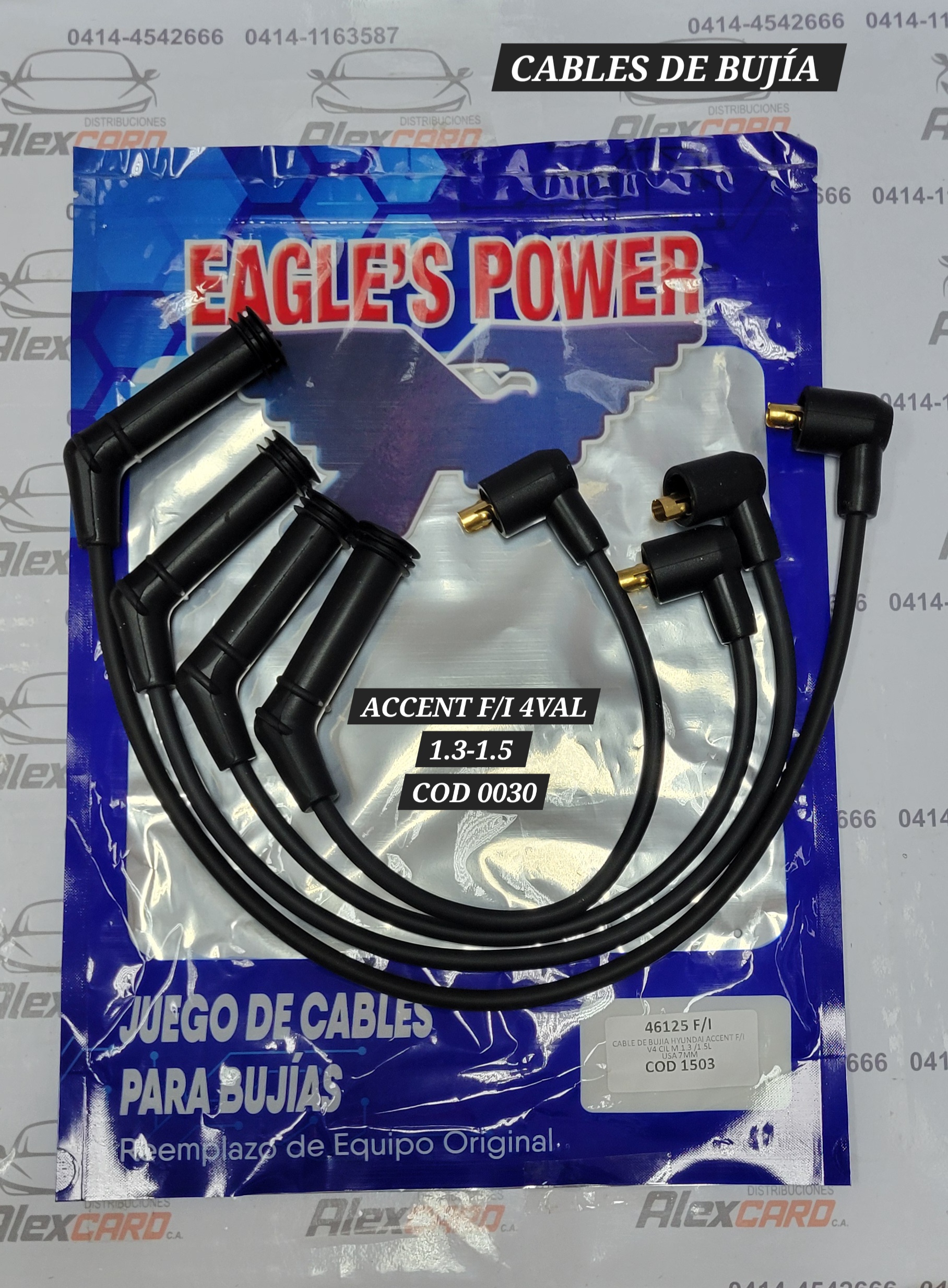 CABLES BUJIA ACCENT F/I 4VAL1.3-1.5 6125